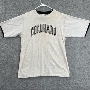 VTG Colorado Shirt Men XL Double Sleeve/Neck Tee‎